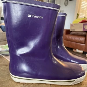 Tretorn Royal PURPLE Vintage Shiny Rain Boots EU 42 Mens Sz 9, Womens Size 10.5 - Picture 1 of 7