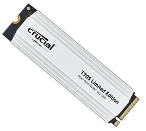 Crucial T705 2TB Gen5 NVMe SSD White Heatsink - 14500/12700 MB/s R/W, 5 years - Picture 1 of 2