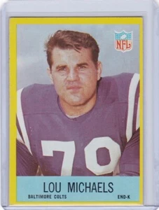 AM: 1967 Phila. Gum Football Card #22 Lou Michaels Baltimore Colts - ExMt - Picture 1 of 2