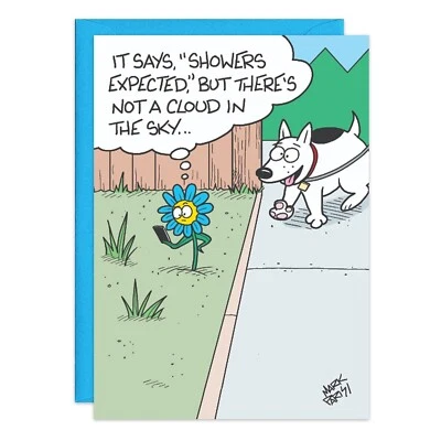 Humor Funny Cloudless Sky Birthday Card Friend oatmeal studios Him Man Her - Image 1 of 2