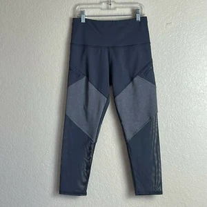 Ivivva Leggings Girl's Sz 14 Cropped Mid Rise Colorblock Athletic Stretch Gray - Picture 1 of 6