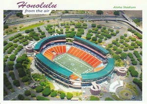 Limitierte Auflage Aloha Stadium Postkarte - University of Hawaii Rainbow Warriors - Bild 1 von 2