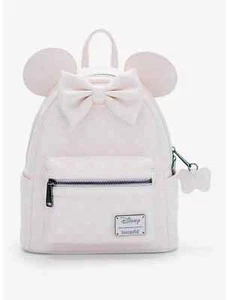 Mini Mochila Loungefly Disney Orejas de Minnie Mouse Tonal Cuadros - Nueva - Imagen 1 de 4