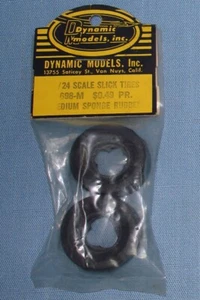 DYNAMIC MODELS INC. SLOT CAR CARRERAS NEUMÁTICOS LISOS DE GOMA ESPONJA MEDIANA 698-M - Imagen 1 de 1