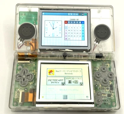 Nintendo DS Lite Console Clear Custom Transparent Clear w/ Stylus & Charger - Image 1 of 4