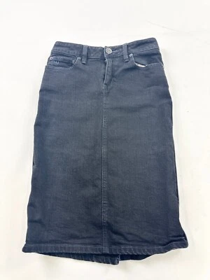 Marc By Marc Jacobs юбка женщин 4 черный джинсовой ткани эластичной заниженной разрез назад карандаш - Изображение 1 из 4