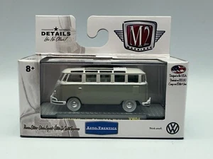 M2 Auto-Thentics 1962 Volkswagen VW Microbus Deluxe, Gray, VW04, 1:64, NIB - Picture 1 of 15
