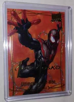 Miles Morales Ultimate Spider-Man 2015 Marvel Masterpiece Gold Foil Sig Jusko #1 - Image 1 of 3