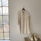 Natural linen chemise shirt French nightgown "IM" monogram hand woven linen wor