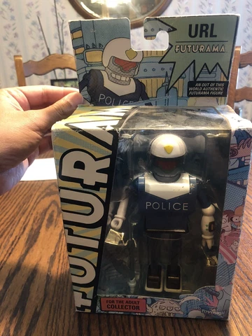 FUTURAMA URL “EARL” POLICE ROBOT EXCLUSIVE BY TOYNAMI SDCC 2010 New Damage Box Cover