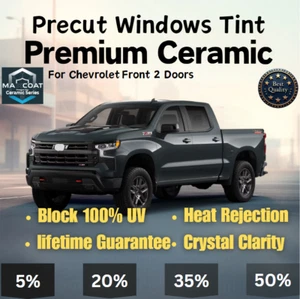 PreCut CERAMIC Window Film/Tint for Any Chevrolet-Front 2 Doors Premium CERAMIC - Bild 1 von 11