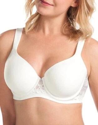NEW Leading Lady 5215 Brigitte Lace Wireless T-Shirt Bra 48DDD White - Image 1 of 3