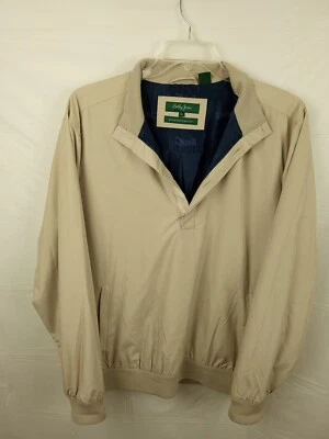 (Golf) Bobby Jones Collection Large 1/4 Zip Khaki Water Resistant Silk Jacket - Image 1 of 4