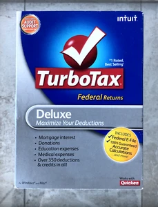 TurboTax Deluxe Federal + E-File 2009 for Windows & MAC - Picture 1 of 3