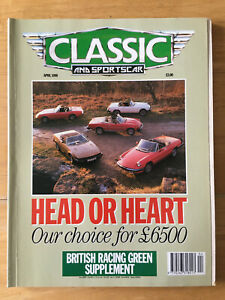 Classic and Sportscar Magazine April 1990 (199) Mercedes SL/SLC W107 Alfa 158/9