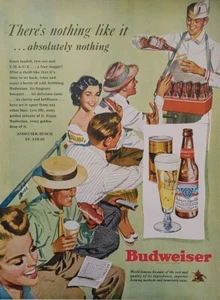 Anuncio impreso Budweiser 1949 vintage. Posguerra Mundial. - Imagen 1 de 1