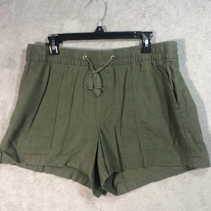 Pantalones cortos de salón Gap verde oliva elástico con cordón cintura grande - Imagen 1 de 5