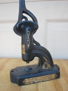 PAT. 1887 .THE CHALLENGE EYELET PRESS No.1, EDW.L.SIBLEY.CO. BENNINGTON VT. - Picture 1 of 11