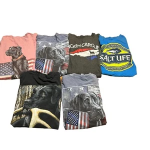6 Men Long Sleeve T Shirts Size S Salt Life Simply Southern Tide Timber - Picture 1 of 4