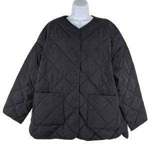 Uniqlo Pufftech Quilted Jacket Womens 2XL Black Collarless Polyester NWT CJ-2009 - Picture 1 of 12