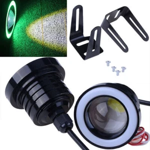 Lámpara antiniebla LED proyector 89 mm redonda verde COB halo ojo de ángel anillo bombillas AJ - Imagen 1 de 8