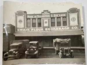 Antica foto di Swain Farina Brokerage Co primi 1900 bianco e nero 8X10 - Foto 1 di 3