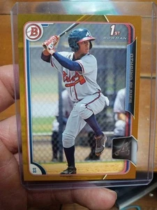2015 Bowman Gold /50 Ozzie Albies Ozhaino #FFM-OA - Picture 1 of 2