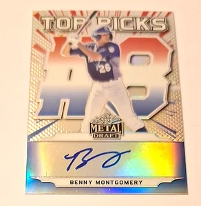 2021 Leaf Metal Top Picks R/W/B Sigs #TP-BM1 Benny Montgomery XRc Auto #5/10 - Picture 1 of 3