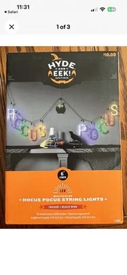 Target Halloween 2023 Hyde & and EEK! 6' LED 'Hocus Pocus' String Lights No Box - Image 1 of 4