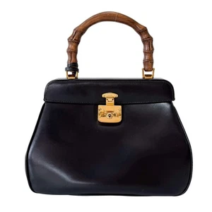 GUCCI Bamboo Leather Top Handle Bag - Picture 1 of 23