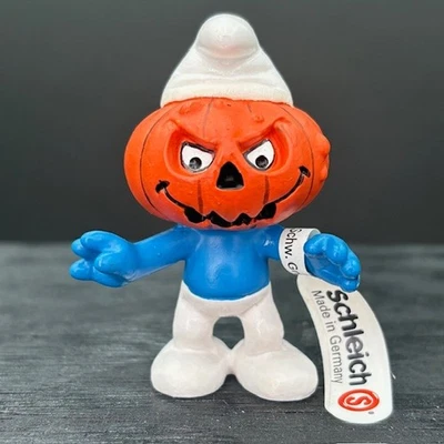 Pitufos 20548 Halloween Cabeza de Calabaza Pitufo Figura Schleich Peyo PVC Figura Foto 1 de 4