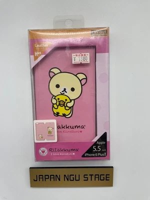 Rilakkuma I Love Kiiroitori iPhone 6 Plus Leather Hard Case San-X Japan New - Image 1 of 4