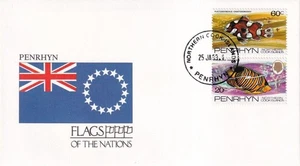 SA43e Penrhyn, Cook Islands 1993 Flags of the nations, Fish FDC - Picture 1 of 1
