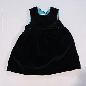 Vintage Baby Gap Velvet Jumper Dress-Size 12-18 Months-Lined-2000-Holiday-Party - Picture 1 of 8