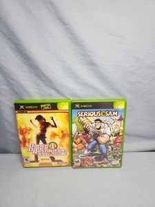 **CHEAP** 2 GAMES- O.G. XBOX BUNDLE LOT - SERIOUS SAM & DANCE DANCE REVOLUTION 3 - Picture 1 of 3