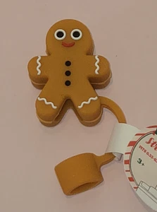 NEU Target Bullseye Lebkuchenmann Silikon Strohhalm Abdeckung Topper Weihnachten 2025 - Bild 1 von 2