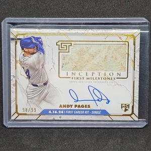 2024 Topps Inception Andy Pages RC First Milestones Auto /99 #FMAR-AP - Picture 1 of 3