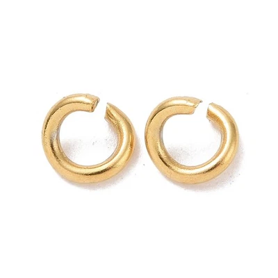 200x 5mm Open Jump Ring 18K Gold Jewelry Finding for Bracelet Necklace Keychain - Image 1 of 2