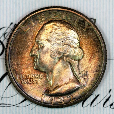 * 1932-P * PRISTINE+ GEM BU MS WASHINGTON QUARTER * FROM ORIGINAL COLLECTION - Image 1 of 4