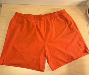 Zella Uomo 2XL Pantaloncini Sportivi Arancione Elasticizzati Vita Tasche Elasticizzate Palestra Corsa - Foto 1 di 5
