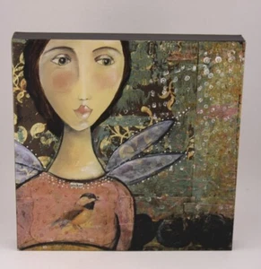 Kelly Rae Roberts "Seeker" Wandkunst 8" x 8" Dekor Fee Vogel - Bild 1 von 6