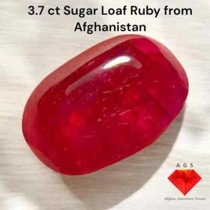 Pan de azúcar natural de 3,7 quilates rubí afgano - un tesoro raro y elegante - Imagen 1 de 8