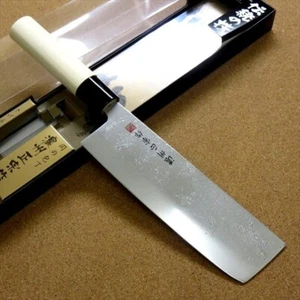 * Japanese Masamune Kitchen Nakiri Vegetable Knife 170mm Nashiji blade JAPAN - Picture 1 of 9