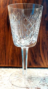 Waterford crystal water goblet, Clare pattern, approx 7" tall, 8 ounces - Picture 1 of 1