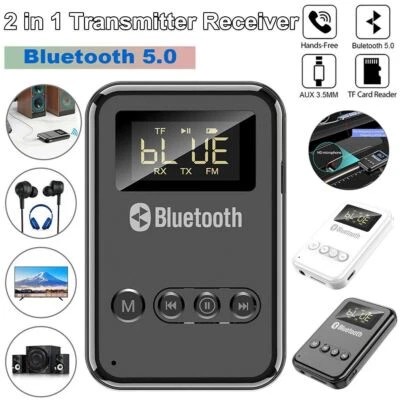 USB Bluetooth 5.0 Transmitter Receiver 4in1 Wireless Audio 3.5mm Aux Car Adapter - Image 1 of 4