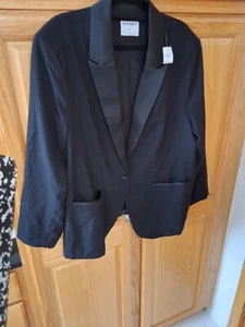 Nwt Old Navy Women's Plus Tuxedo Jacket Black One Button XXL - Picture 1 of 1