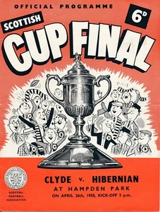FINAL COPA ESCOCESA 1958 Clyde v Hibernian - Imagen 1 de 1