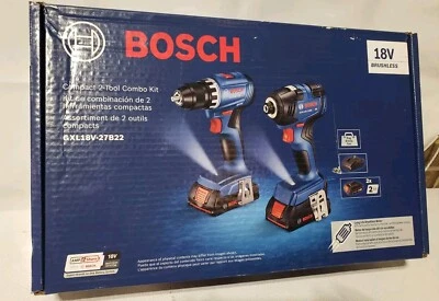 Bosch GXL18V-27B22 18V 2-Tool Combo Kit Drill & Impact Driver NEW - Image 1 of 4
