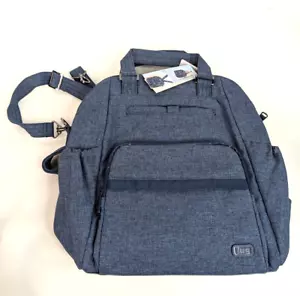 Bolso de Mano Convertible Lug Canter Azul Índigo Denim Mochila Bandolera Bolso de Viaje Nuevo con Etiquetas - Imagen 1 de 12