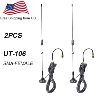 2 PIEZAS UT-106 SMA-F Antena de Doble Banda para BAOFENG UV-5R UV-82 UV-16 TYT TH-UV88 Foto 1 de 4